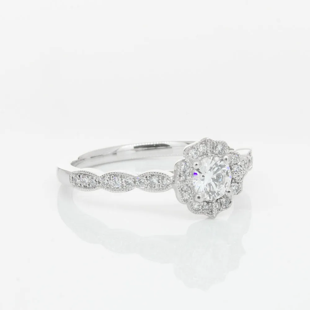 18ct White Gold .30ct Diamond Paramount Ring