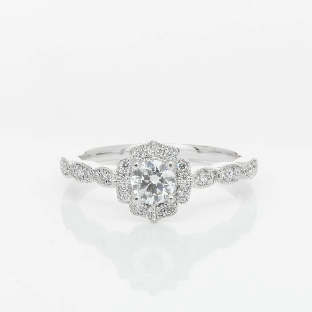 18ct White Gold .30ct Diamond Paramount Ring