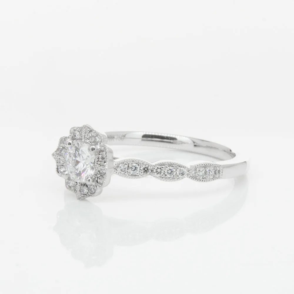 18ct White Gold .30ct Diamond Paramount Ring