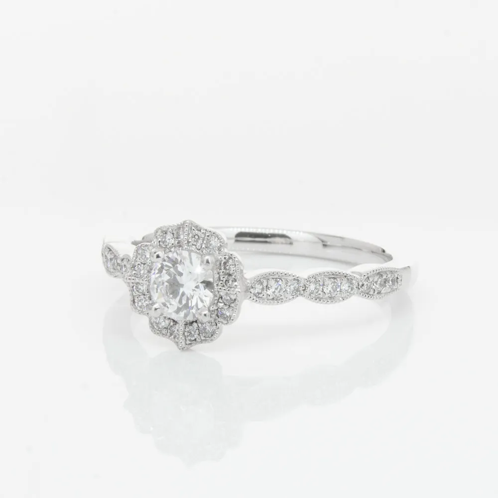 18ct White Gold .30ct Diamond Paramount Ring