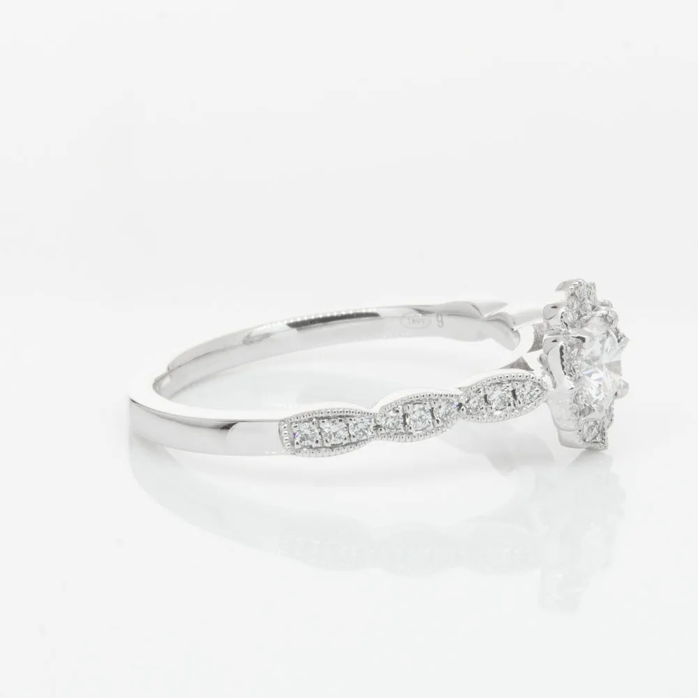 18ct White Gold .30ct Diamond Paramount Ring