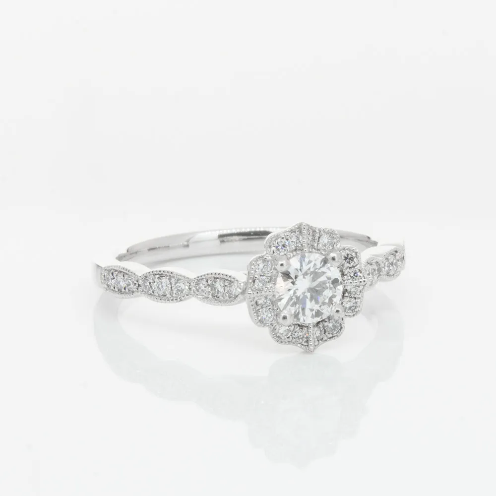 18ct White Gold .30ct Diamond Paramount Ring