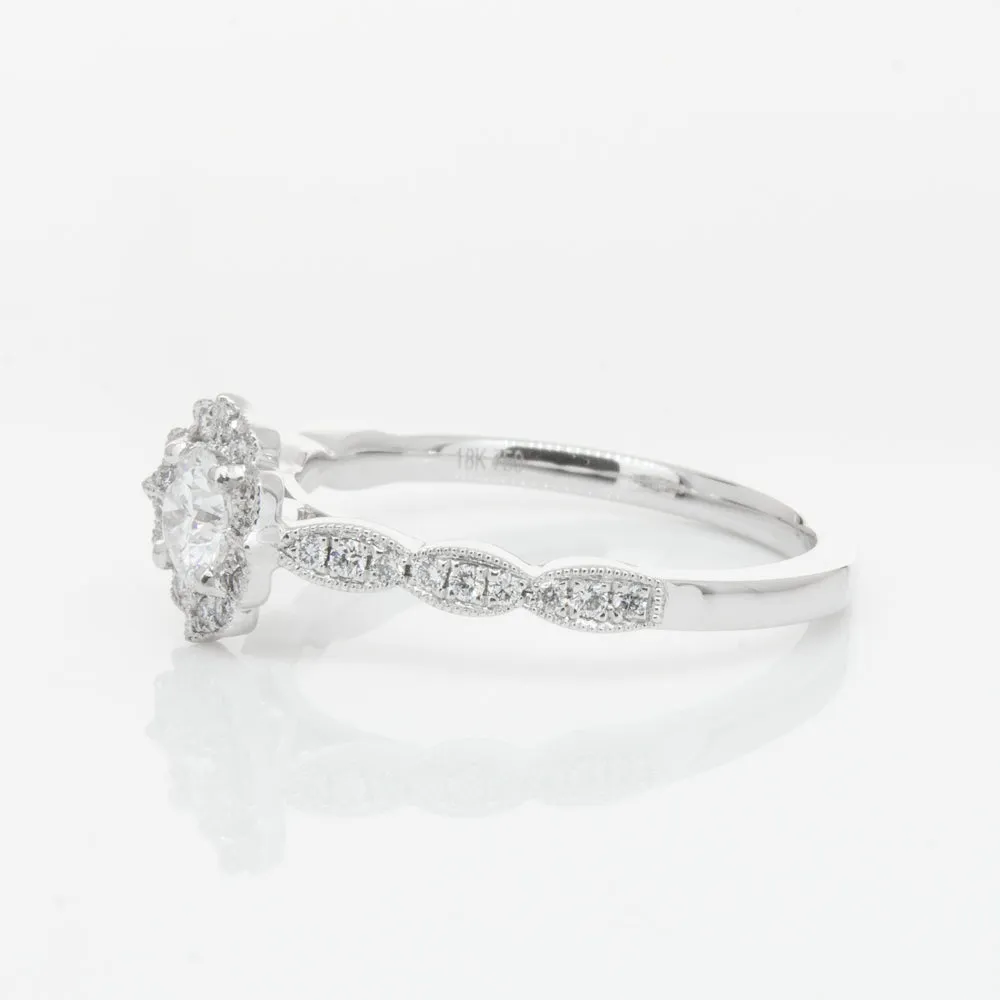 18ct White Gold .30ct Diamond Paramount Ring