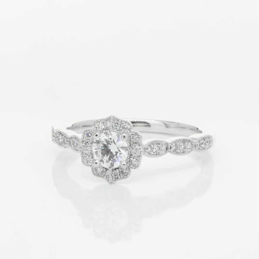 18ct White Gold .30ct Diamond Paramount Ring