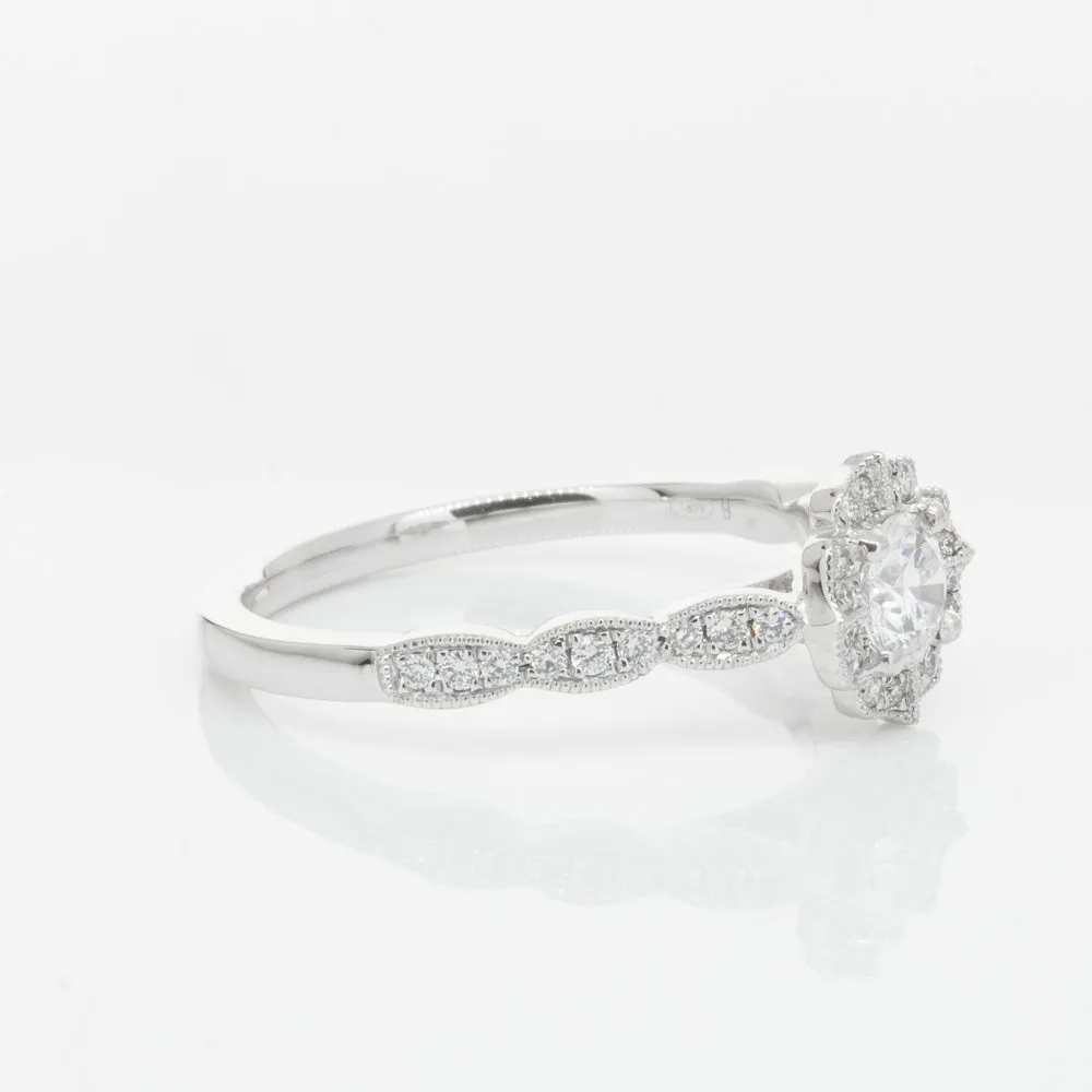 18ct White Gold .30ct Diamond Paramount Ring