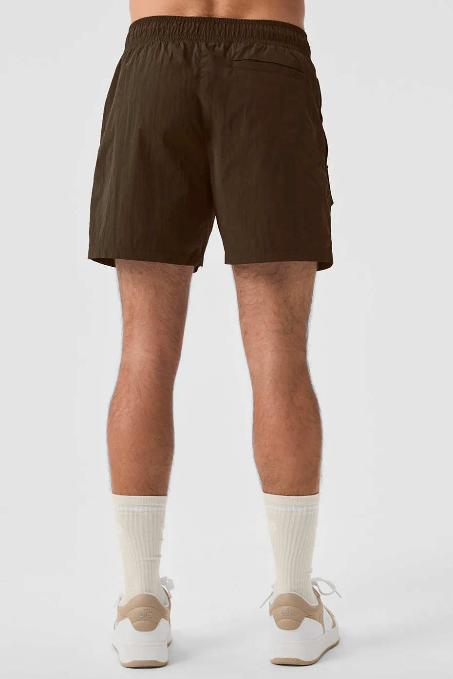 7 Crinkle Nylon Excursion Cargo Short - Espresso