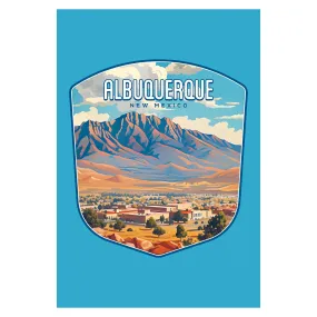 Alburqueque New Mexico Design A Souvenir Wood sign with frame 5x7