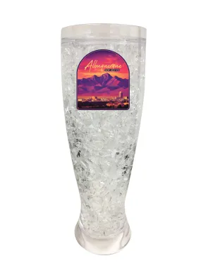 Alburqueque New Mexico Design B Souvenir 16 oz Plastic Broken Glass Frosty Mug