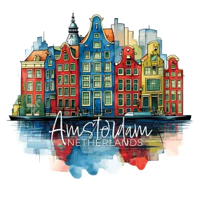 Amsterdam Netherlands Design C Souvenir Vinyl Decal Sticker