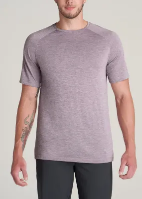 A.T. Performance MODERN-FIT Raglan Short sleeve Tee for Tall Men in Lavender Mix