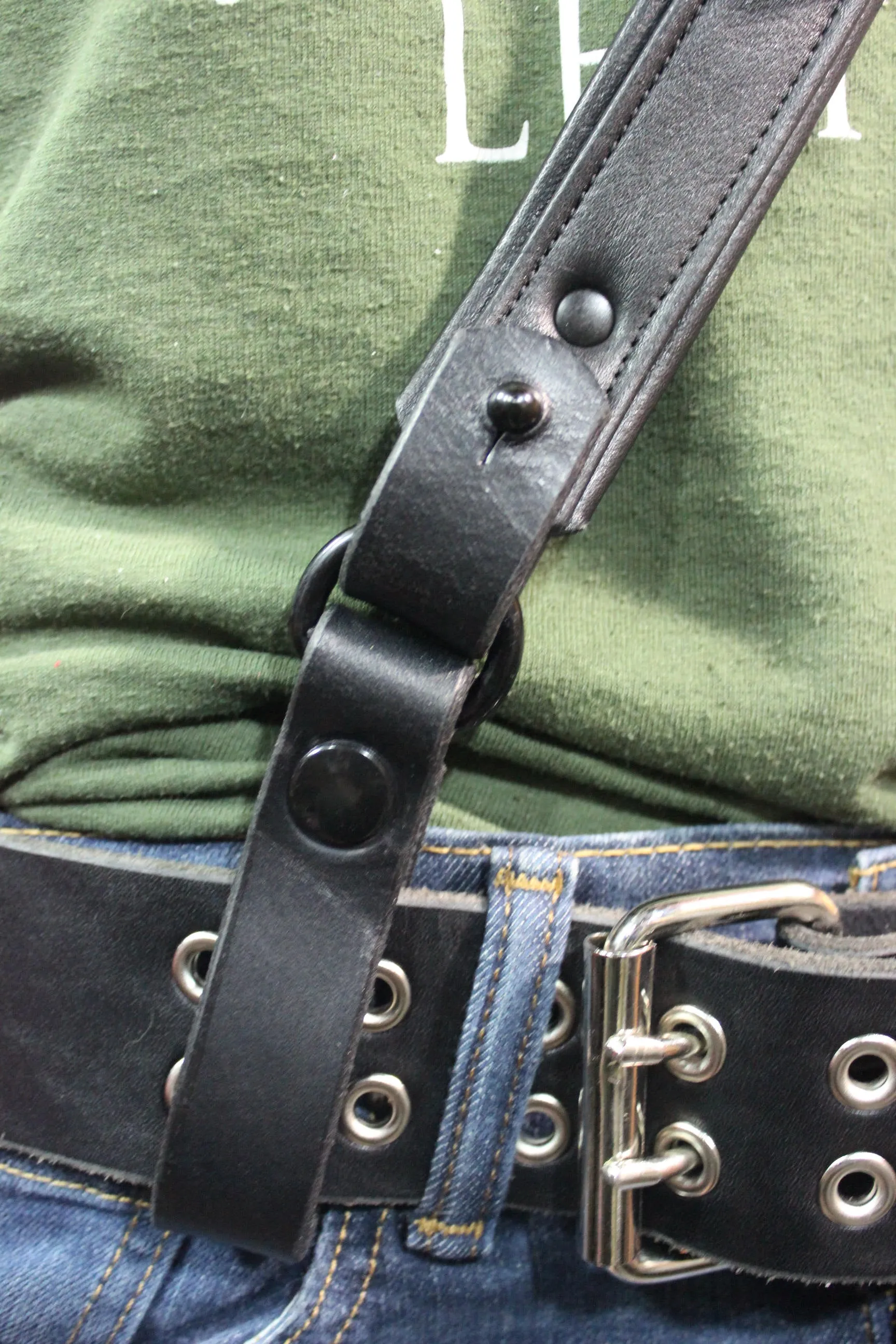 Back to Basics - Soft Black Leather Sam Browne Belt