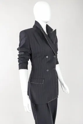 Bead-Tipped Pinstripe Suit