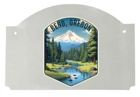 Bend Oregon Design B Souvenir Wood sign flat with string