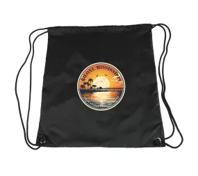 Biloxi Mississippi Design A Souvenir Cinch Bag with Drawstring Backpack