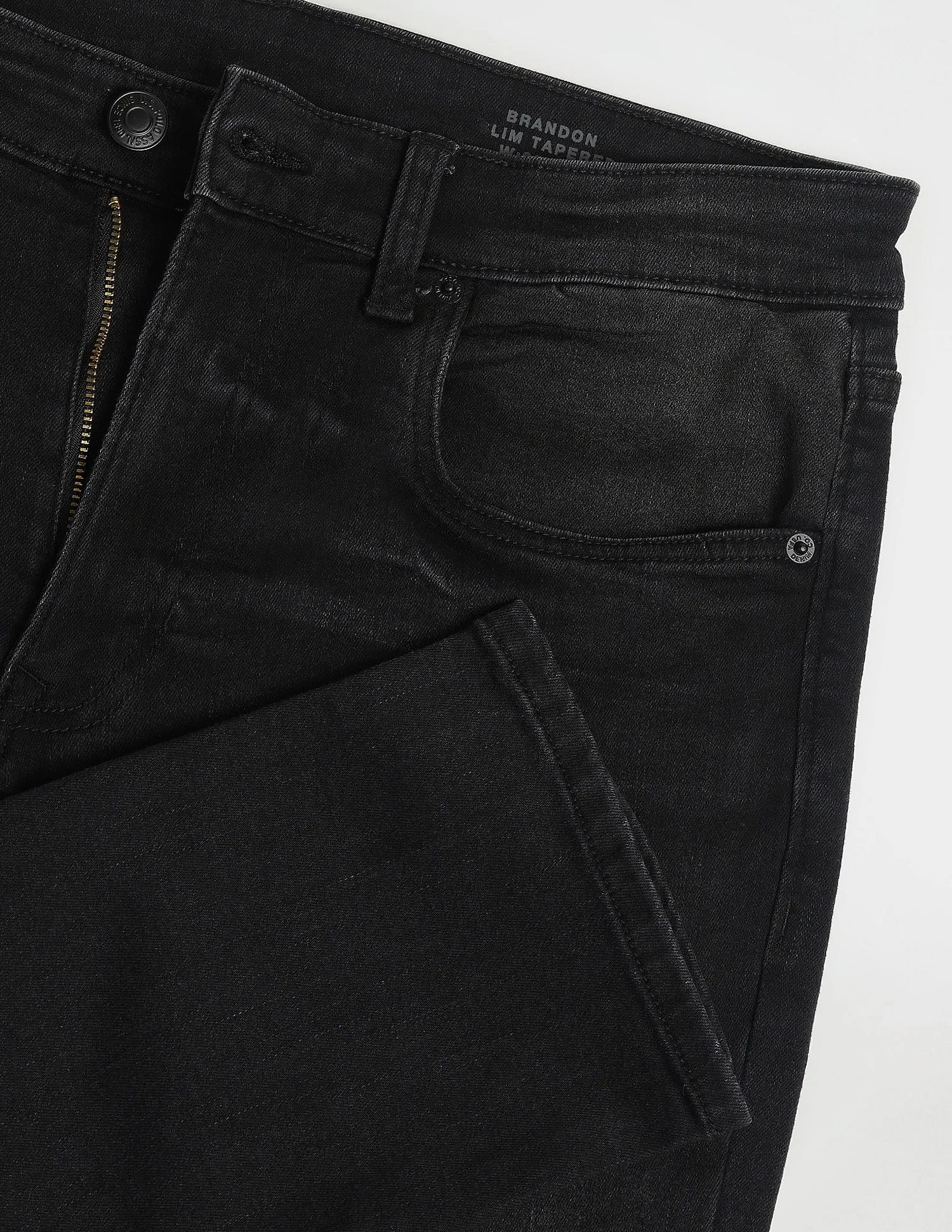 Brandon Slim Tapered Black Jeans