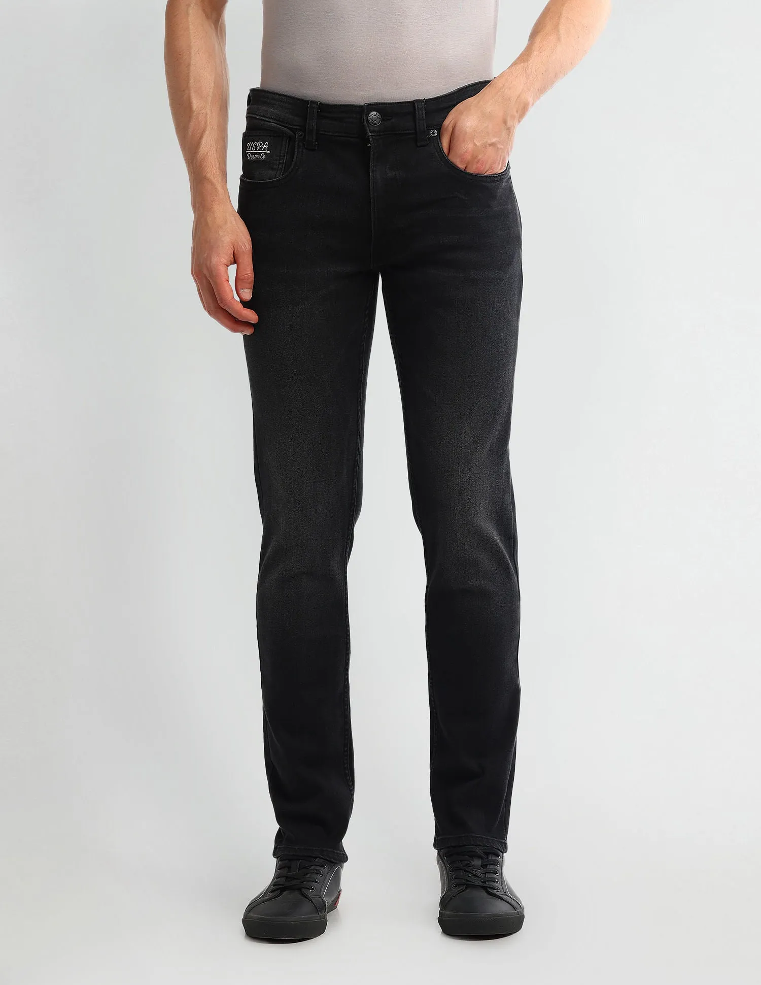 Brandon Slim Tapered Black Jeans