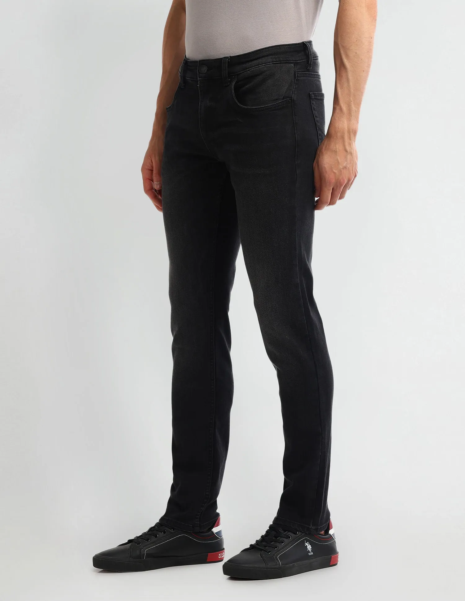 Brandon Slim Tapered Black Jeans