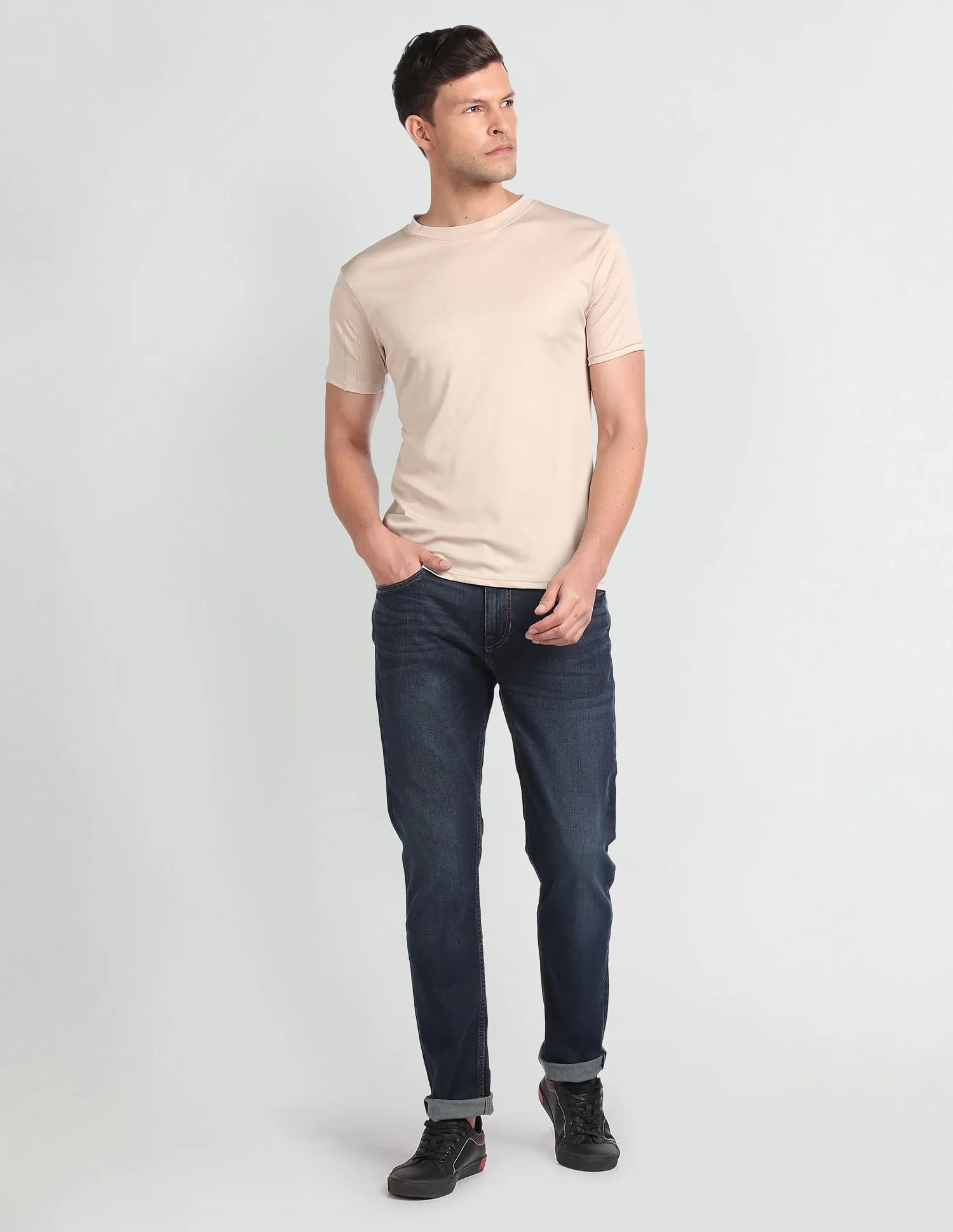 Brandon Slim Tapered Fit Blue Jeans