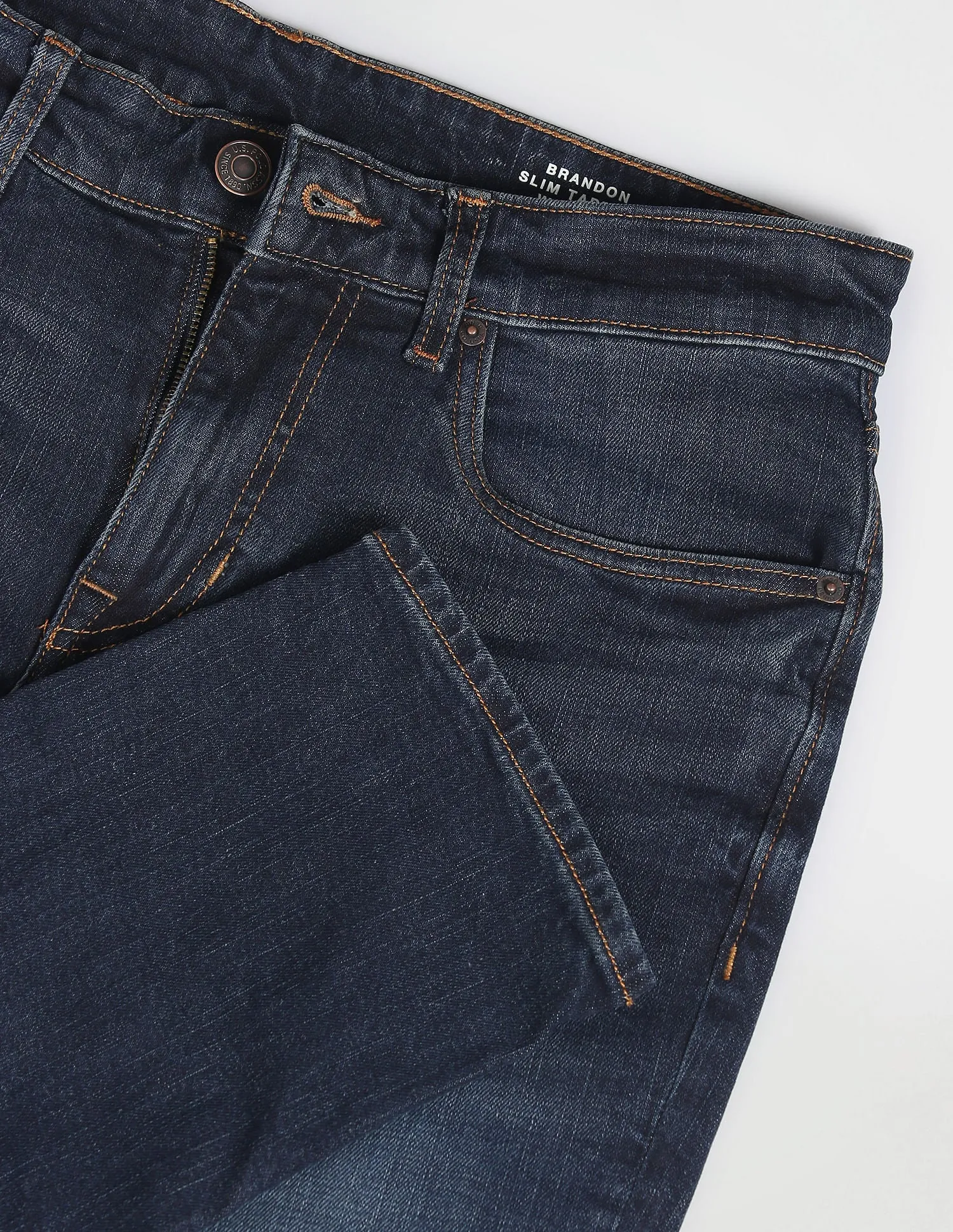 Brandon Slim Tapered Fit Blue Jeans