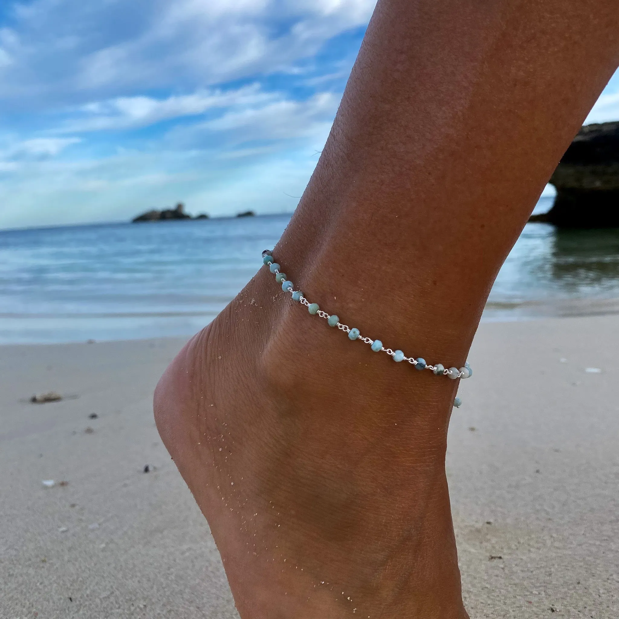 Caribbean Dreams Larimar Anklet