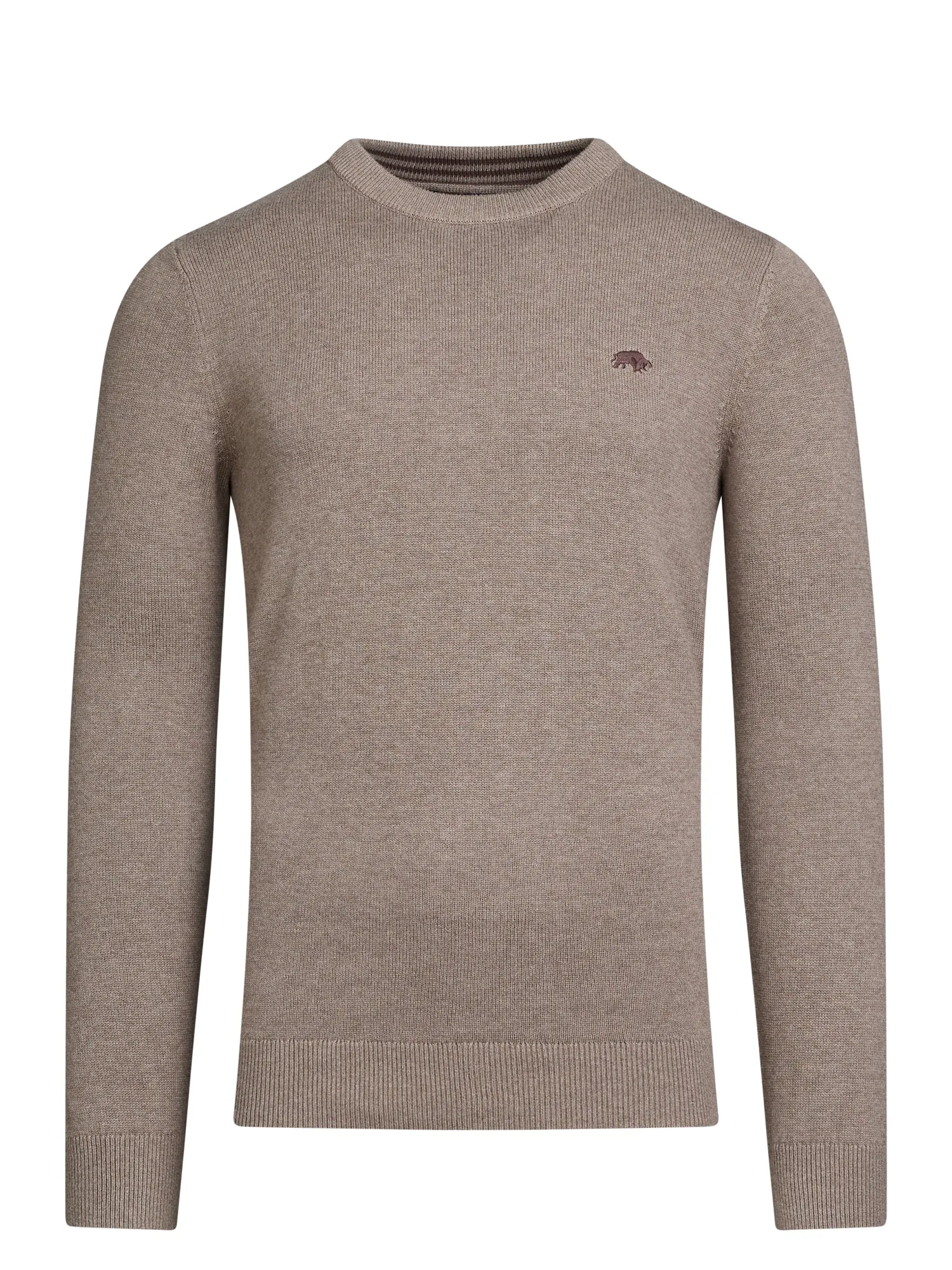 Classic Crew Neck Cotton/Cashmere Knit - Toast