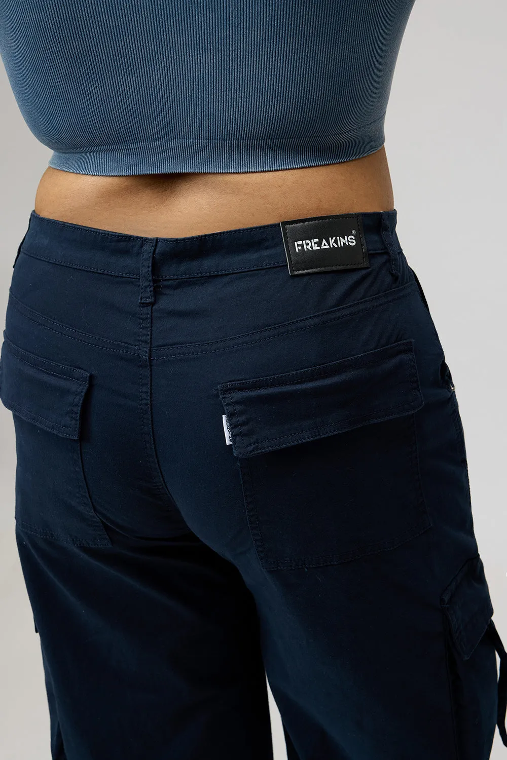 Curve Deep Blue Cargo Pants