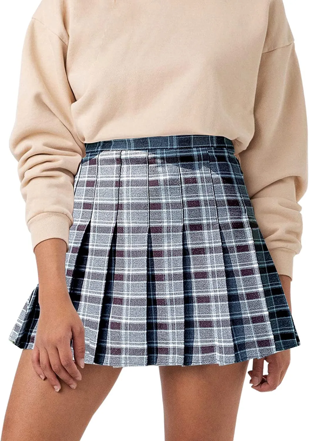 High Waisted Pleated Tennis Skirt