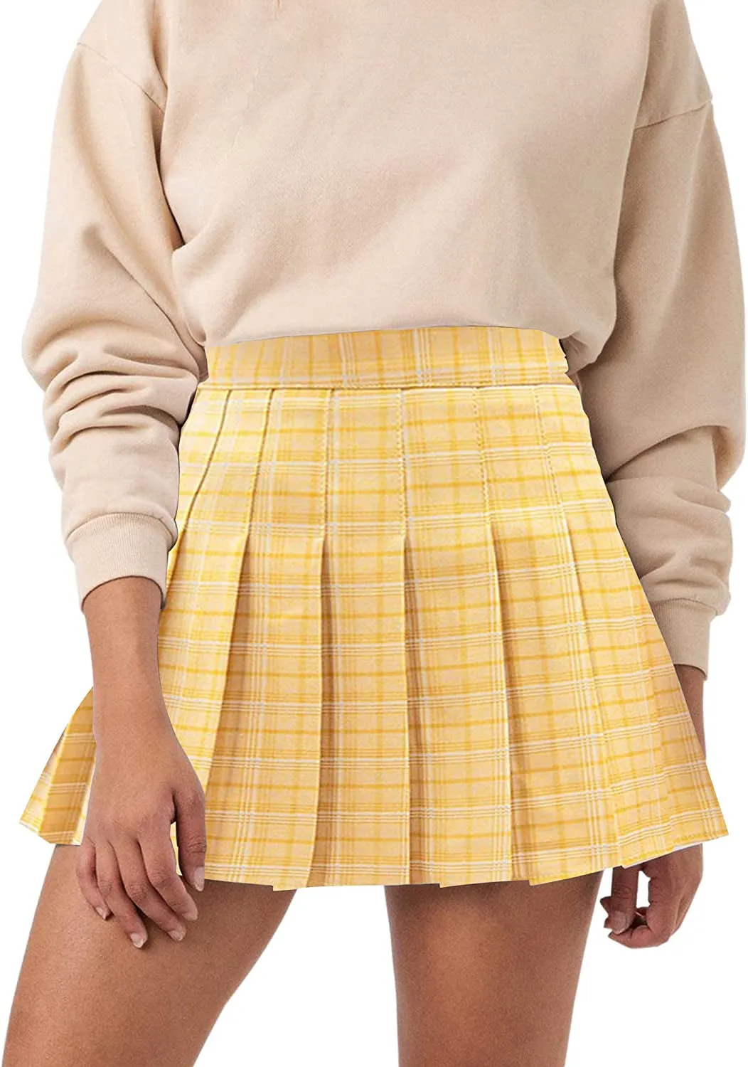 High Waisted Pleated Tennis Skirt