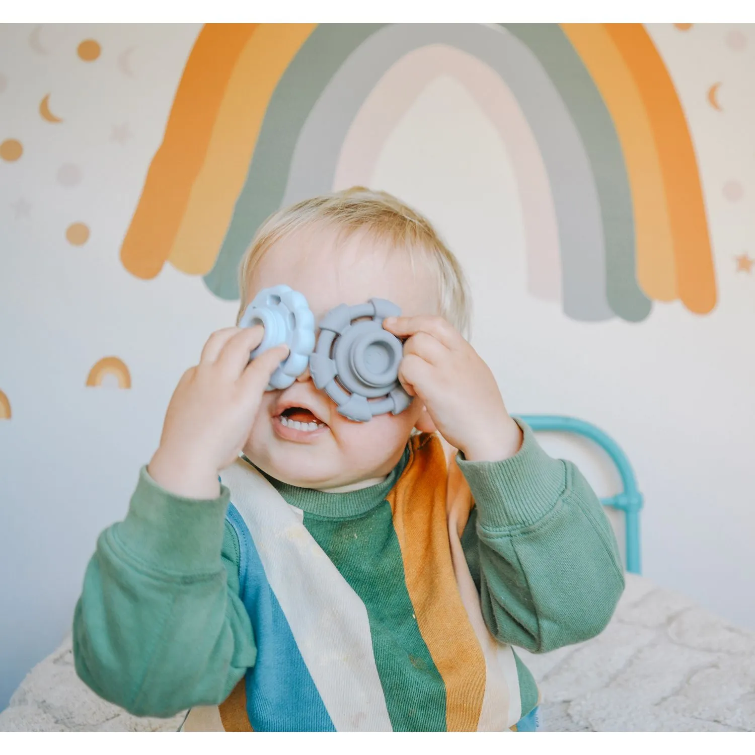 Jellystone Designs Rainbow Stacker Teether & Toy - Ocean