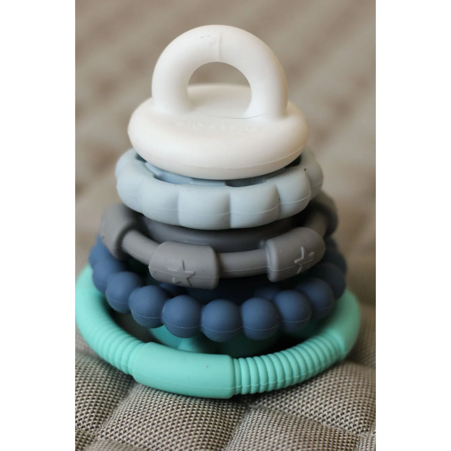 Jellystone Designs Rainbow Stacker Teether & Toy - Ocean