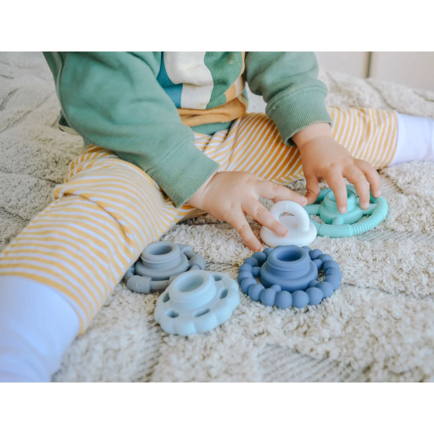 Jellystone Designs Rainbow Stacker Teether & Toy - Ocean