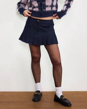 Laduma Mini Skirt Denim in Indigo