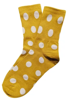 Medium Spot Socks Mustard