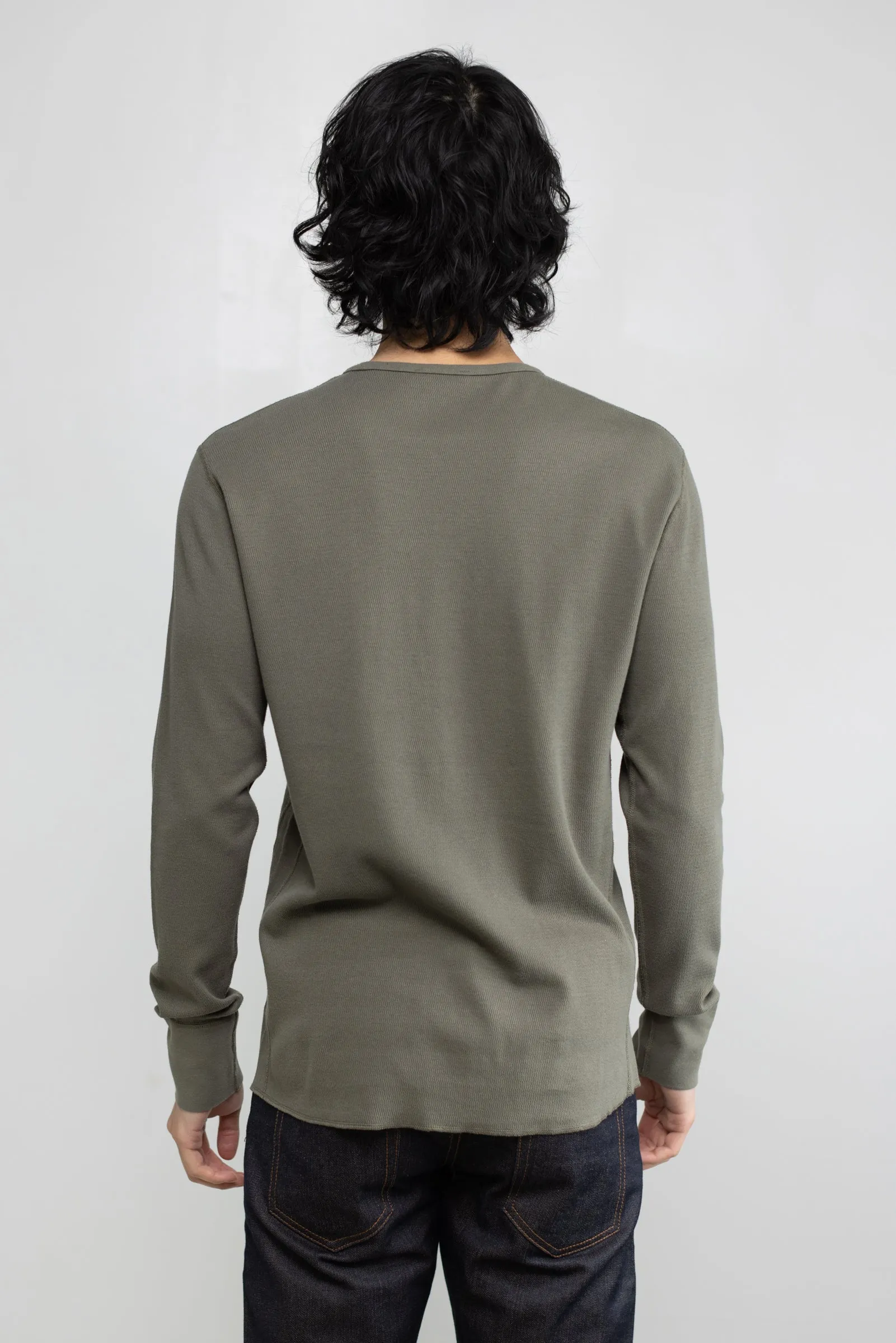 NS2153-7 Mesh Thermal Long Sleeve Crew in Army Green