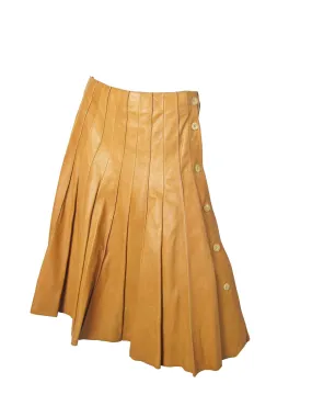 Rare HERMES Soft Leather Pleated Skirt Runway by JPG