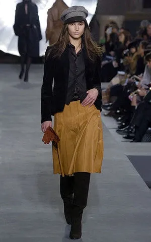 Rare HERMES Soft Leather Pleated Skirt Runway by JPG