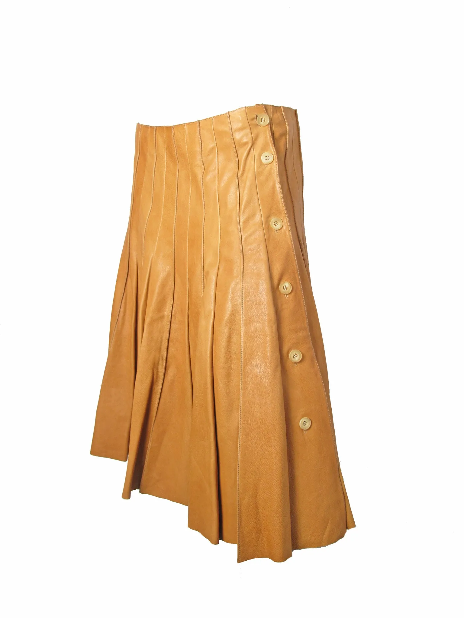 Rare HERMES Soft Leather Pleated Skirt Runway by JPG