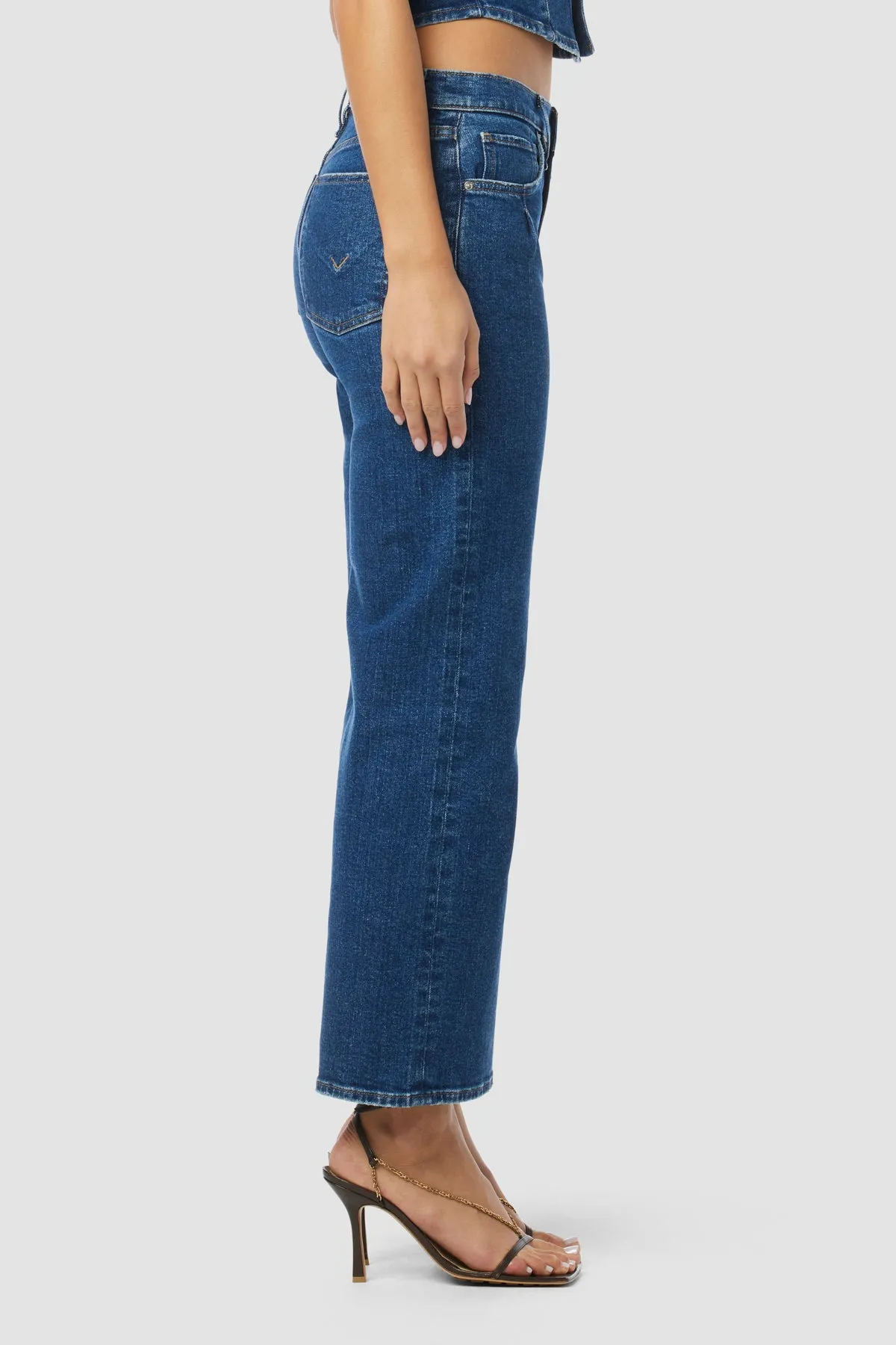 Rosie Pleated High-Rise Wide Leg Jean