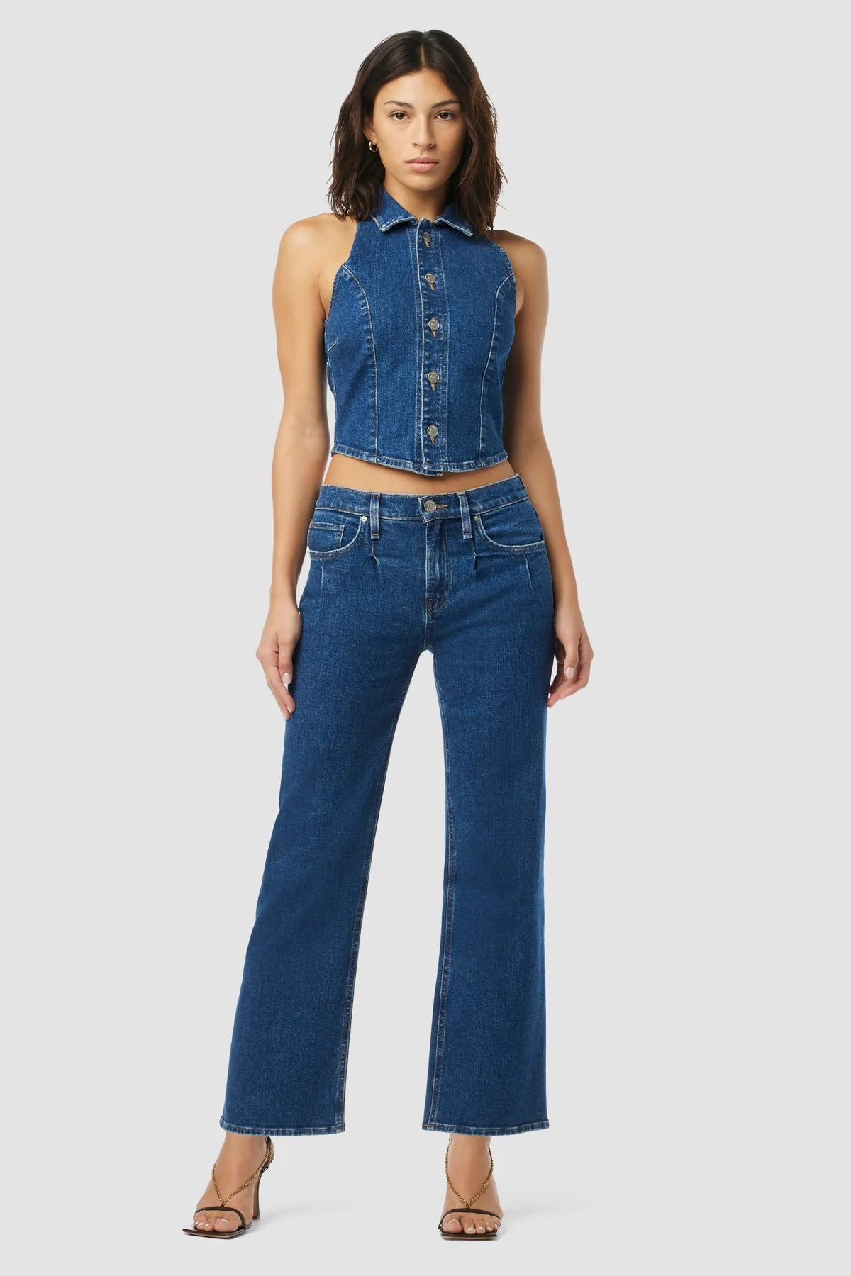 Rosie Pleated High-Rise Wide Leg Jean