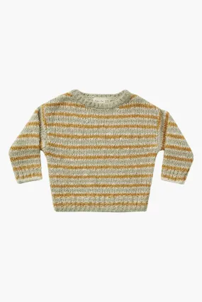 Rylee   Cru Aspen Kids Sweater - Agave Gold Stripe (Size 12/14 left)