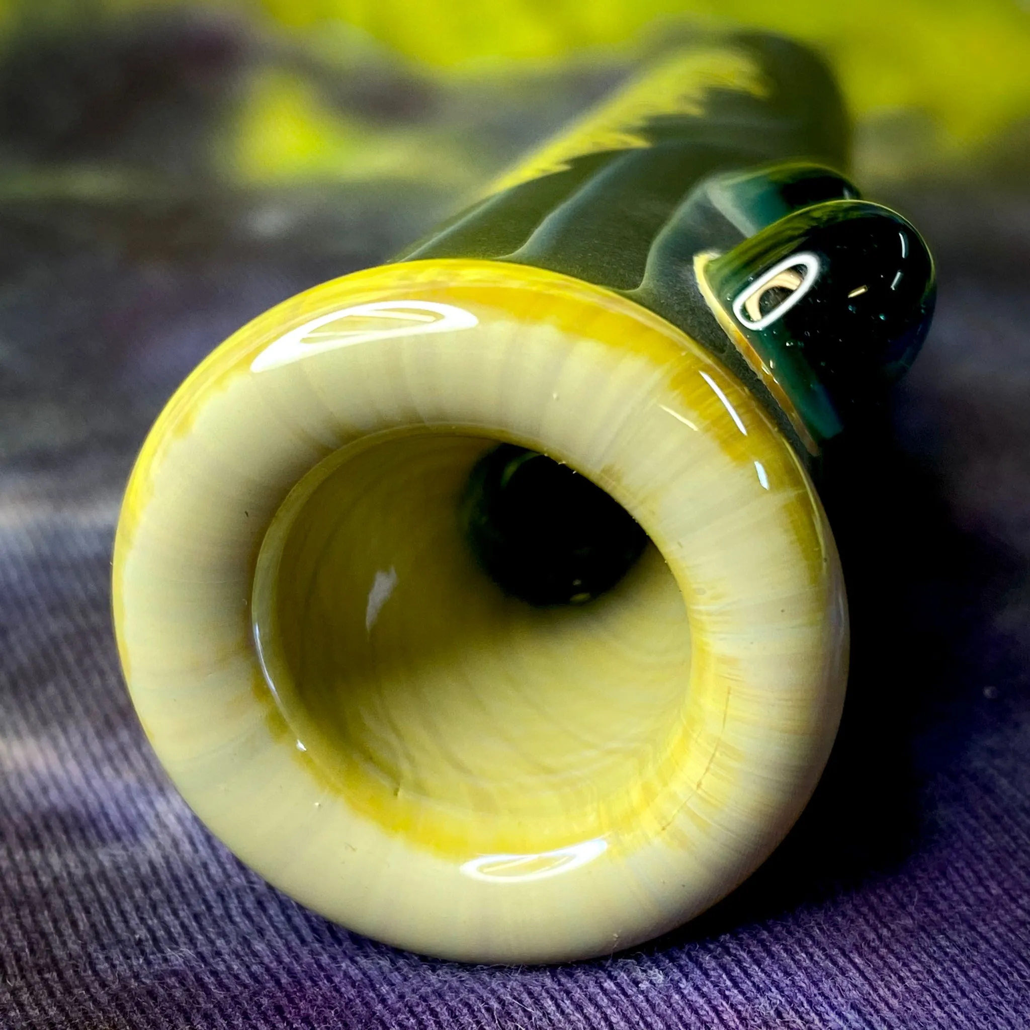 Sandblasted Sacred Geometry Chillum by Little B Glass