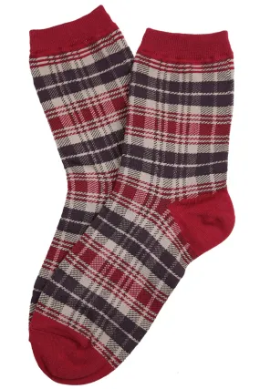 Seamo Tartan Socks Vino