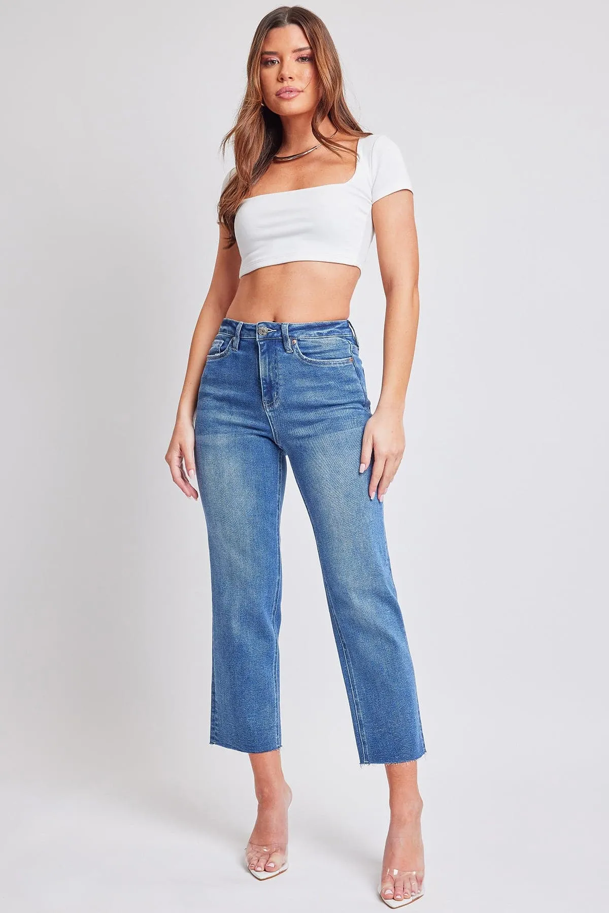 Women's Cropped Straight Leg Jeans