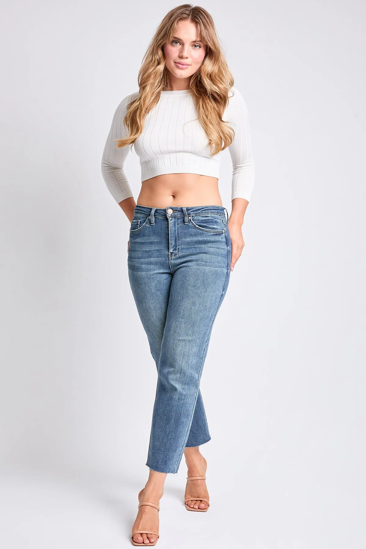 Women's Cropped Straight Leg Jeans